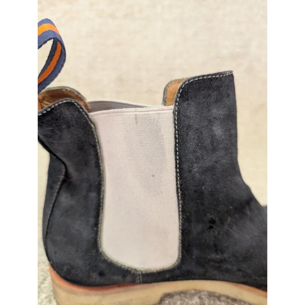 New Republic Sonoma Men Size 11 Chelsea Boots Blue Suede Upper Casual Dress Shoe